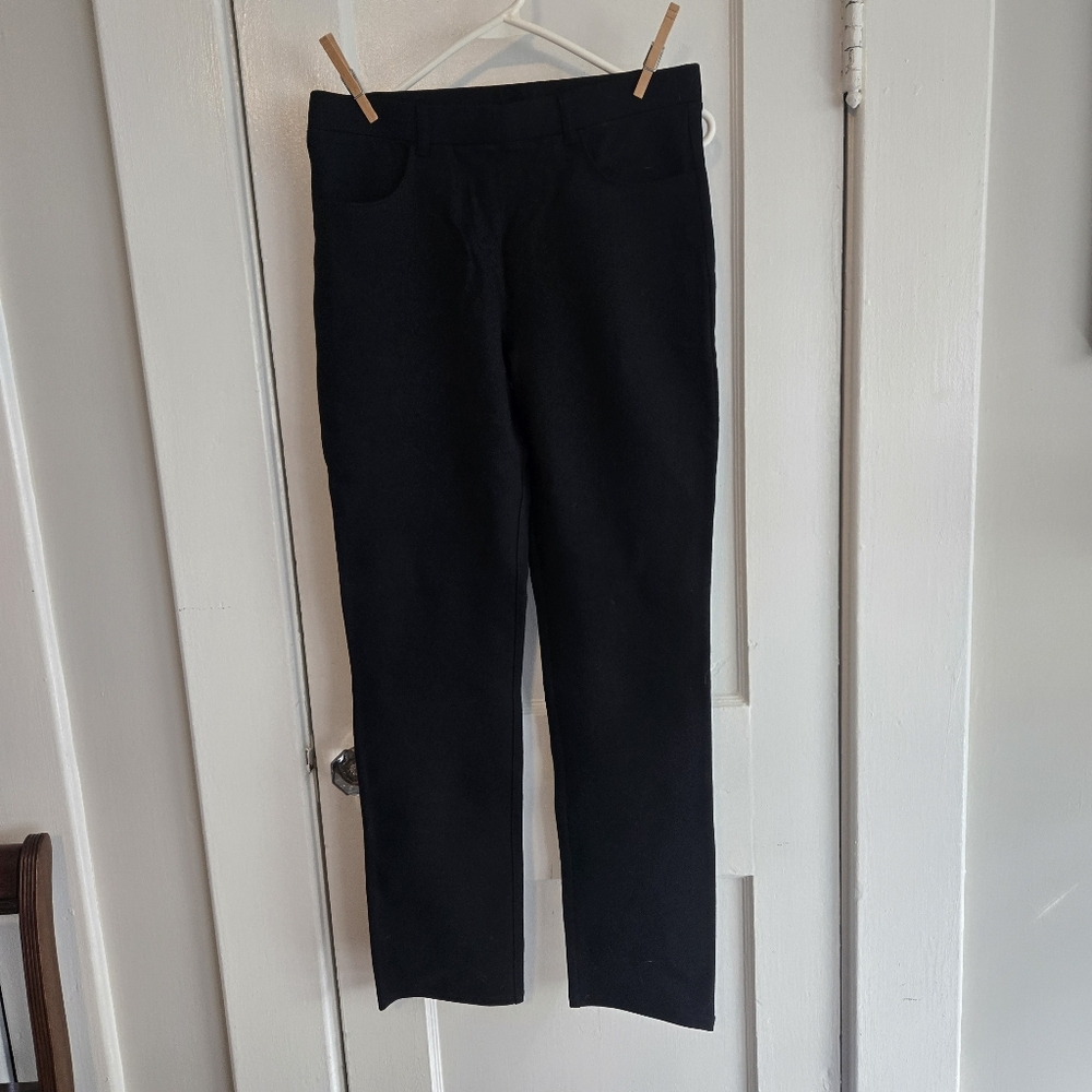 Quince Ultra-Stretch Ponte Straight Leg 4-Pocket Pants medium NWT 30" inseam